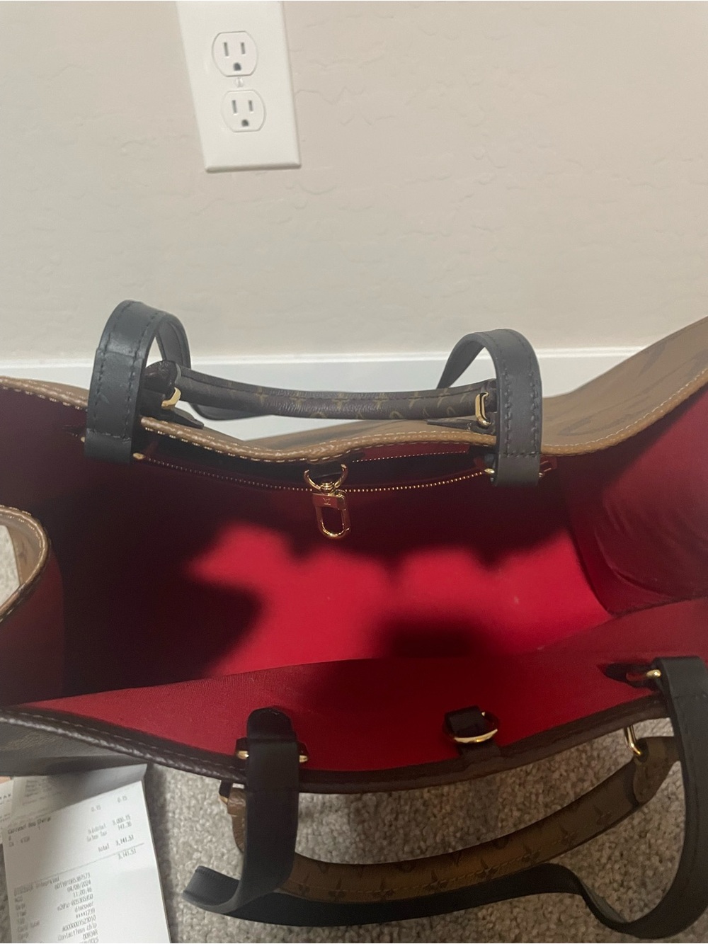 Louis Vuitton Monogram Canvas Tote with Black Straps - Picture 9 of 12